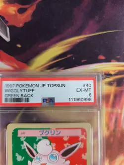Pokemon Card Knuddeluff Wigglytuff Topsun Blue Back Bandai Japanese PSA 6 - Image 4