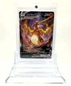Charizard VMAX SWSH261 Full Art Black Star Promo Pokemon Card NM Case + Stand - Image 3