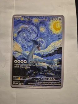 Pokemon Lugia Starry Night Van Gogh Beautiful Moon ACG Star Trading Card NM - Image 1