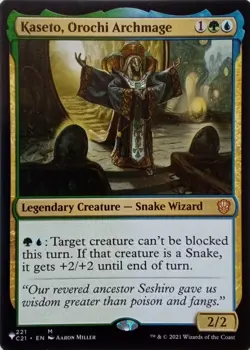 221 KASETO, OROCHI ARCHMAGE MYTHIC COMMANDER 2021 MTG CARD - Image 1