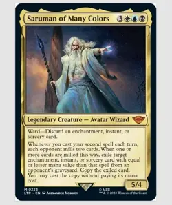 Magic The Gathering Lord of the Rings SARUMAN OF MANY COLORS MTG 0223 - Image 1