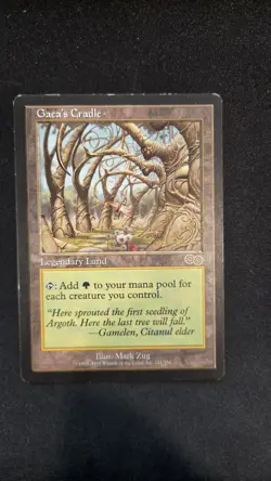 Gaea's Cradle MTG Urza's Saga MP Moderately Played Legendary Land Vintage Rare - Image 1