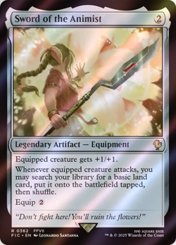 Sword of the Animist SURGE FOIL - Commander Final Fantasy FIC 362 - EN NM MTG - Image 1