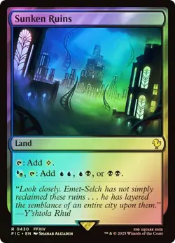 Sunken Ruins SURGE FOIL - Commander Final Fantasy FIC 430 - EN NM MTG Magic - Image 1