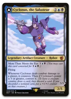 Magic Gathering The Brother's War CYCLONUS THE SABOTEUR /CYBERTRON FIGHTER MTG 9 - Image 1