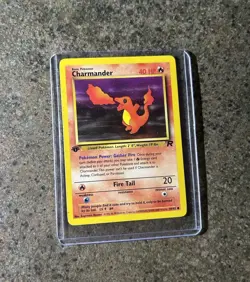 Pokemon TCG Charmander Team Rocket 1st Edition 50/82 Illustration - Image 2