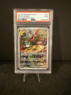 2023 Pokemon Mint PSA 9 Brute Bonnet 207/182 Sv04 Paradox Rift Illustration Rare - Image 1