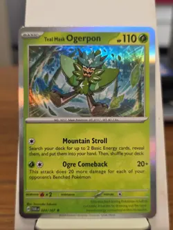 Teal Mask Ogerpon Holo Rare - 024/167 - Twilight Masquerade Pokemon 2024 - Image 1