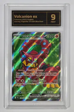 Pokemon Slab: Volcanion ex - 171/159 - JTG - Graded TCG Mint 9 - Image 1