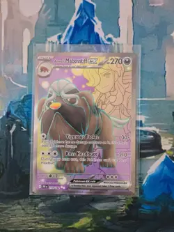 Pokemon TCG Arven's Mabosstiff EX SIR 218/182 Destined Rivals - Image 1