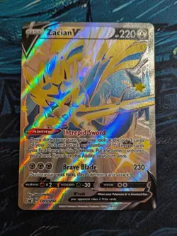 Pokemon Zacian V Shiny Full Art Ultra Rare Holo Card Shining Fates Promo Swsh292 - Image 1