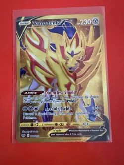 Pokemon TCG Zamazenta V Sword & Shield Base Set Holo Card 212/202 NM/M - Image 1