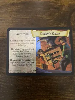 Harry Potter TCG Dragon's Escape #4/116 Rare Foil Card Base Set Holo WotC - Image 1