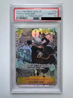 PSA 10 Trafalgar Law OP10-119 Manga ALT ART Parallel One Piece Card Japanese - Image 1
