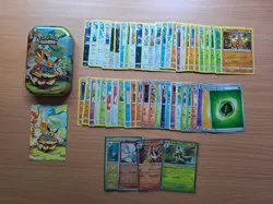 Pokemon TCG Mini Tin Jolteon Gift Bundle Cards Job Lot Art Card Reverse Holo - Image 1