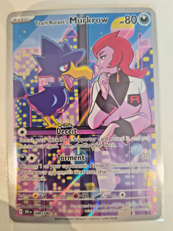 Pokemon TCG Team Rocket's Murkrow Destined Rivals 200/182 Full Art Card NM - Image 1