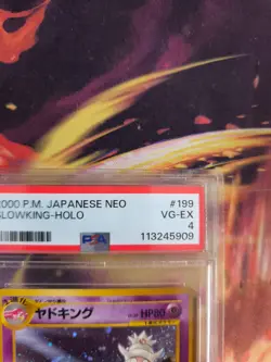 Pokemon Card Laschoking Slowking Neo Genesis Holo Gsnw Gold Japanese PSA 4 - Image 4