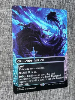 Creeping Tar Pit (0009) - Borderless R MTG Edge of Eternities: Stellar Sights - Image 1