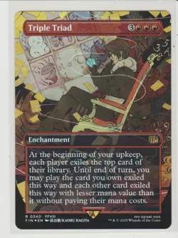 Triple Triad Borderless Foil Rare MtG Card FIN 340 Final Fantasy - Image 1