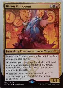 127/216 BARON VON COUNT MYTHIC UNSTABLE MTG CARD - Image 1