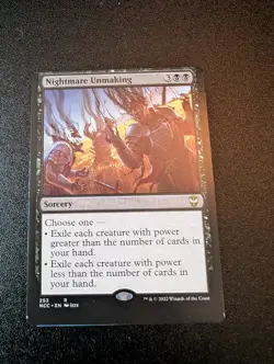 NIGHTMARE UNMAKING Misprint Miscut mtg NM-M New Capenna Commander Rare 1 Card - Image 1