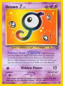 Pokemon Unown (J) NM 1st Edition Normal WoTC Promo - Image 1