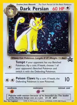 Pokemon Dark Persian LP 1st Edition Normal WoTC Promo - Image 1