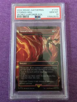 2024 MTG Secret Lair Drop Rainbow Foil #1744 Storm's Will PSA 10 - Image 1