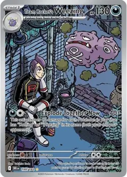 Pokemon Team Rocket's Weezing - 199 NM 1st Edition Normal SV10: Destined Rivals - Image 1