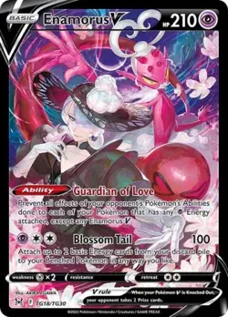 Pokemon Enamorus V LP 1st Edition Normal SWSH11: Lost Origin Trainer Gallery - Image 1