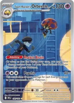 Pokemon Team Rocket's Orbeetle - 198 NM 1st Edition Normal SV10: Destined Rivals - Image 1