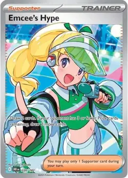 Pokemon Emcee's Hype - 220 NM 1st Edition Normal SV10: Destined Rivals - Image 1