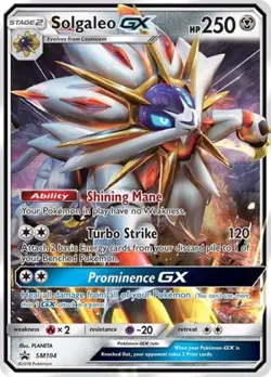 Pokemon Solgaleo GX - SM104 MP 1st Edition Normal SM Promos - Image 1