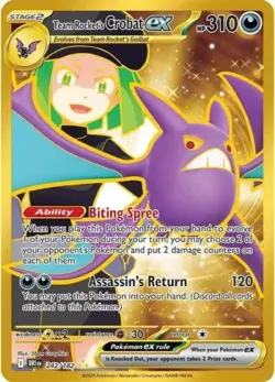 Pokemon Team Rocket's Crobat ex - 242 NM 1st Edition Normal - Image 1