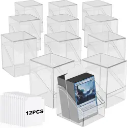 Clear Acrylic Card Deck Boxes with 12 Dividers - Perfect for Collectors - Image 3