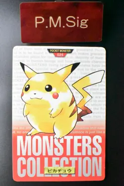 Pikachu File No. 025 Bandai Carddass Vending Red 1996 Japanese Pokemon Card - Image 1
