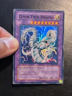 Yu-Gi-Oh! SUPER RARE HOLO CARD CYBER TWIN DRAGON CRV-EN035 1ST VLP - Image 3