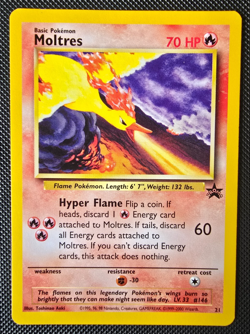 Pokemon WOTC Card - Moltres - Black Star Promo - Non-Holo Rare - #21 - NM-LP - Image 1