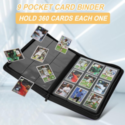 Trading Card Binder 9 Pocket, PU Cover Card Binder for 360 Cards, Premium Tradi - Image 3