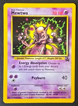 Pokemon WOTC Card - Mewtwo - Black Star Promo - Non-Holo Rare - #14 - NM - Image 1