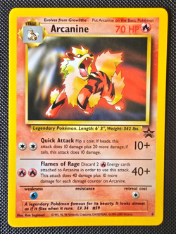 Pokemon WOTC Card - Arcanine - Black Star Promo - Non-Holo Rare - #6 - LP - Image 1