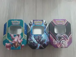 Pokemon Trading Card Tin Boxes Only x 3 Volcanion, Necrozma & Eternatus - Image 1