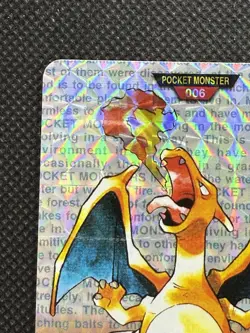 Charizard Red No. 006 Holo Pokemon Card monsters collection Bandai Carddass 1996 - Image 2