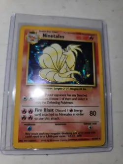 Ninetales 012/102 Base Set Holo Pokemon Card LP TO MP - Image 1