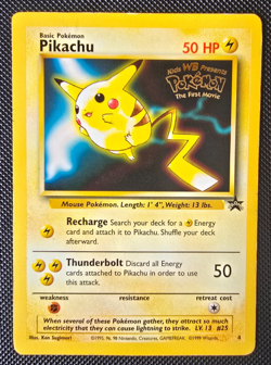 Pokemon WOTC Card - Pikachu - Black Star Promo - Non-Holo Rare - #4 - LP-MP - Image 1