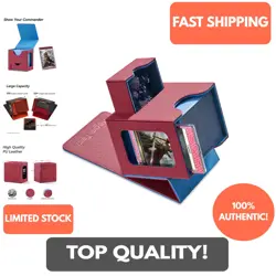 Versatile MTG Commander Box - Fits 100 Double-Sleeved Cards & Easy Access Design - Image 1