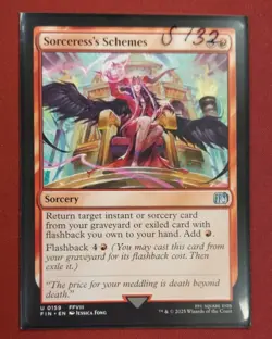 Sorceress's Schemes U 0159 - Final Fantasy MTG Magic The Gathering NM - Image 1