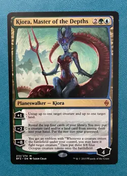 MTG LP Kiora, Master of the Depths, Battle for Zendikar, Regular, English - Image 1
