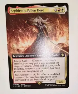 Mtg. Sephiroth, Fallen Hero. Extended Art. Commander: Final Fantasy. Pack Fresh - Image 2