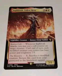 Mtg. Sephiroth, Fallen Hero. Extended Art. Commander: Final Fantasy. Pack Fresh - Image 3